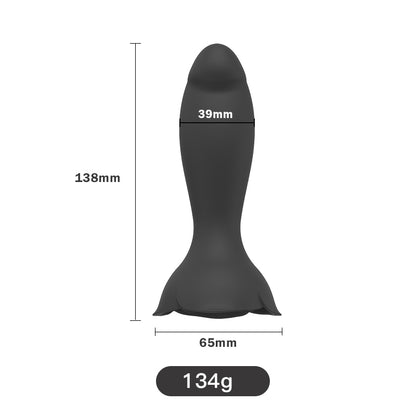 Wireless Remote Control Silicone Rose Vibrator-EROSREALM