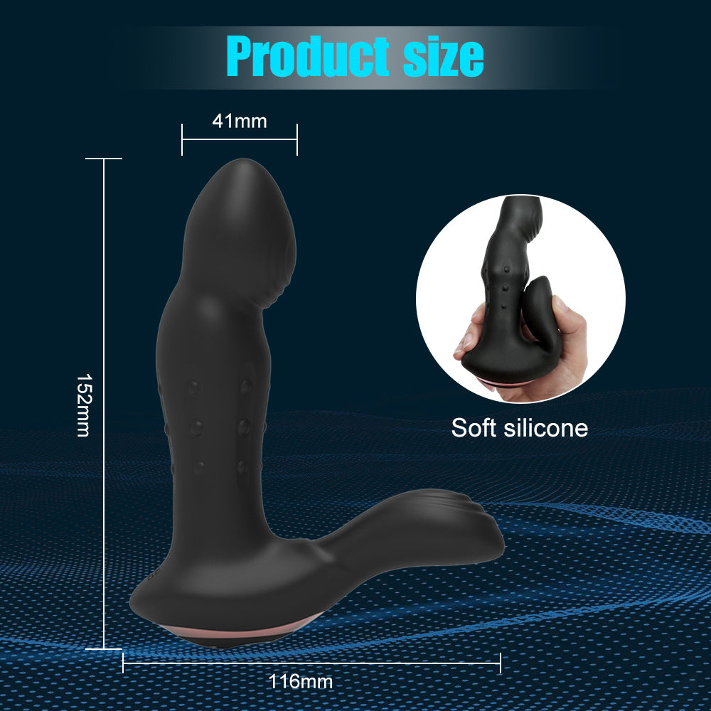 Pearls Pleasure 3-in-1 Wiggling Thrusting And Vibrating Remote Control Prostate Massager-EROSREALM