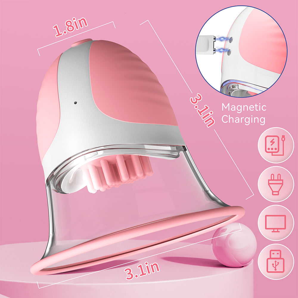 Sucking Rotating Vibrating Nipple Breast Massager Pump-EROSREALM