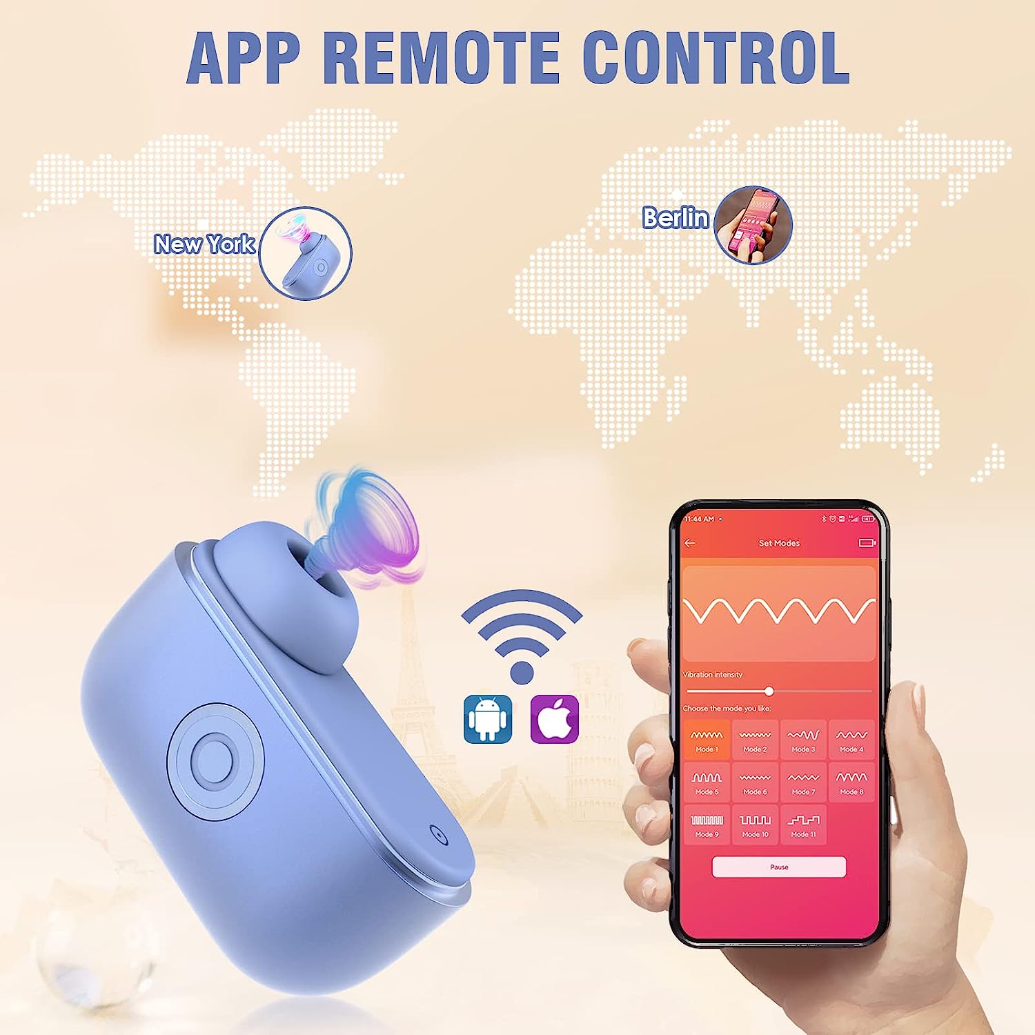 App Remote Control Mini Clit Sucker-EROSREALM