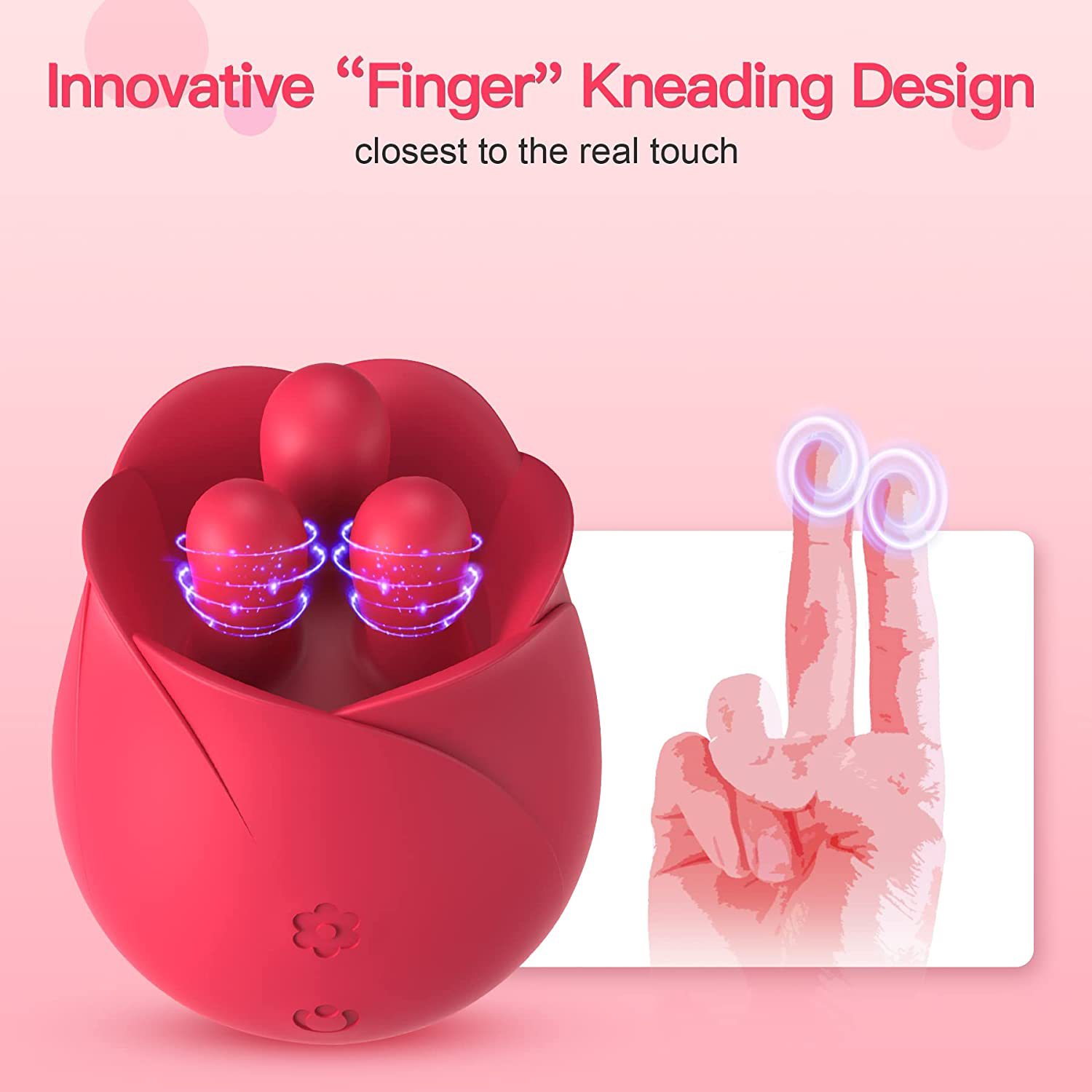 S475 Three Pistils Tongue Kneading And Vibrating Rose Toy-EROSREALM