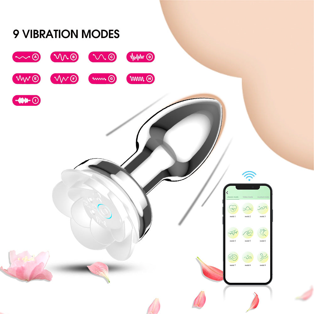 App / Wireless Remote Control Rose Anal Vibrator-EROSREALM