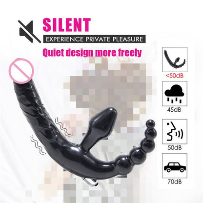 Wearable Triple Ended Dildo Anal Plug Flirting Toy-EROSREALM