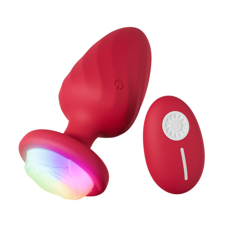 12 Frequency Strong Shock Luminous Rose Anal Vibrator-EROSREALM