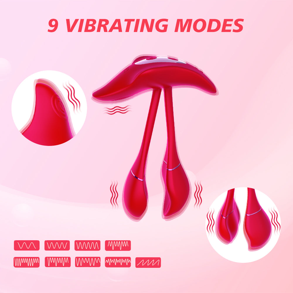 Female App Remote Control Flirting 9 Frequency Vibration Masturbation-EROSREALM