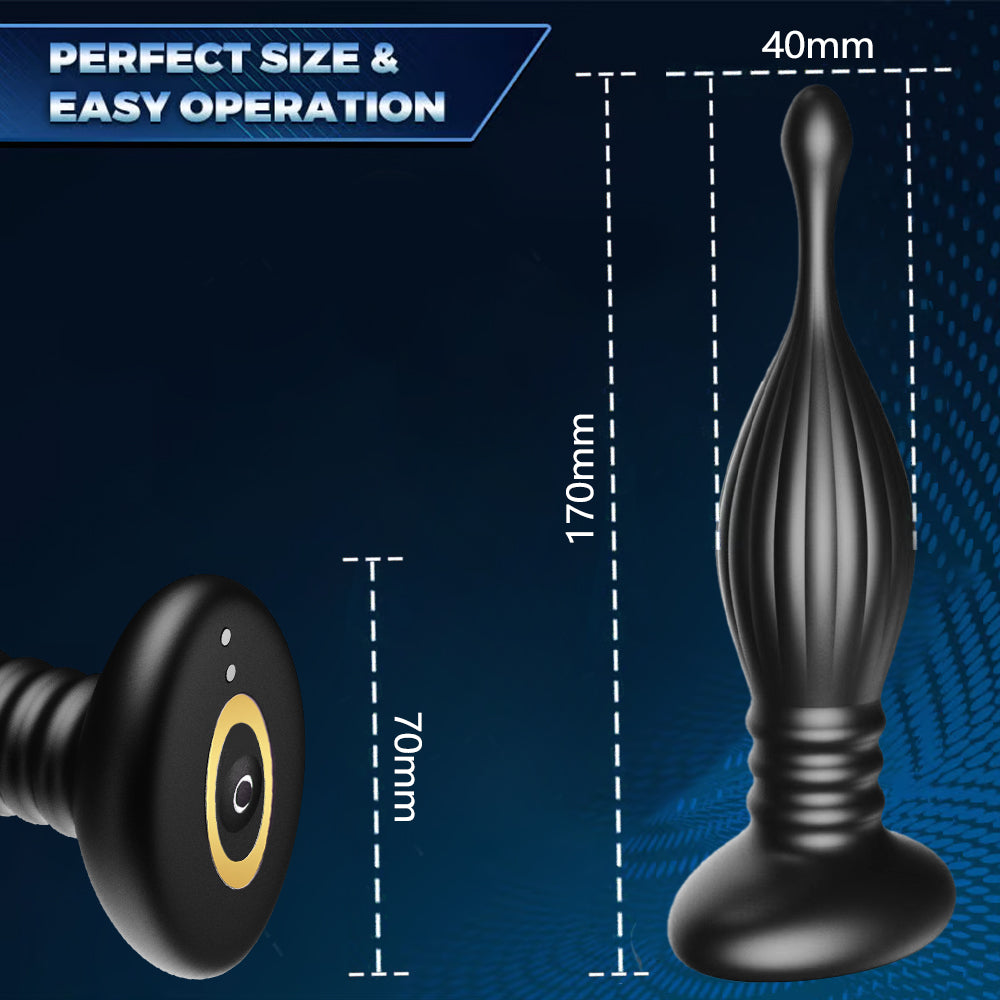 Lucas 2-in-1 Thrusting Anal Vibrator-EROSREALM