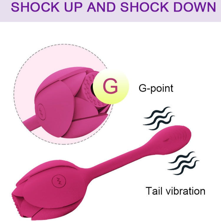 2-in-1 Sucking Rose Toy with Vibrating Rose Bud-EROSREALM