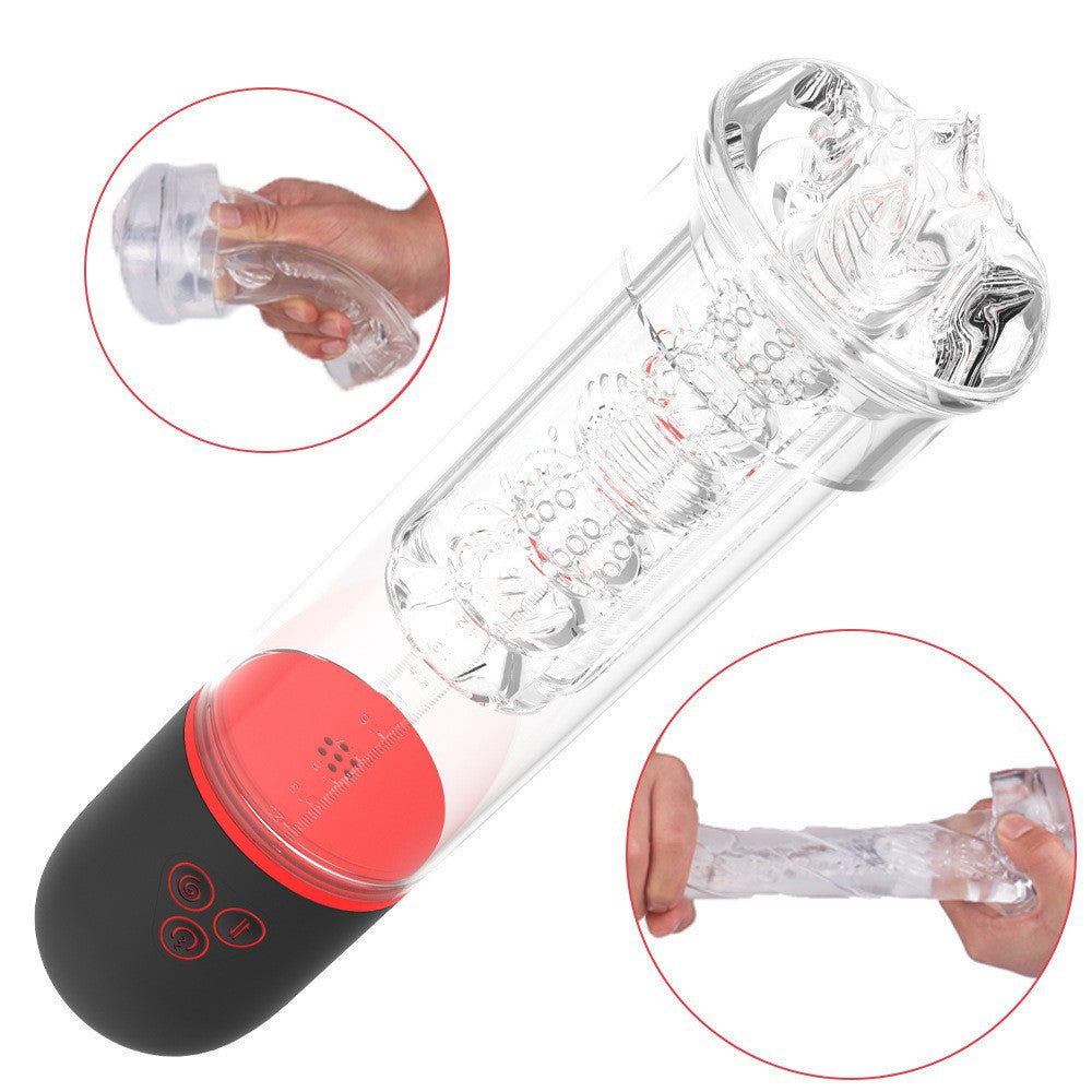 Men's Full Automatic Penis Trainer Intelligent Suction Vacuum Aircraft Cup-EROSREALM