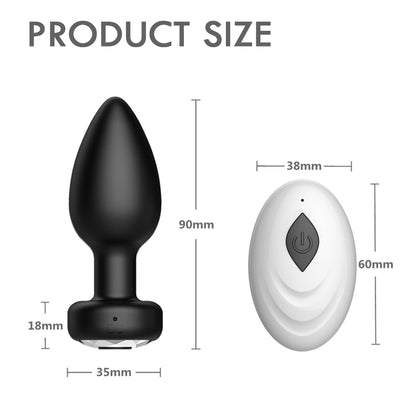 Wireless Remote Control Anal Plug Prostate Orgasm Massager Adult Sex Toy-EROSREALM