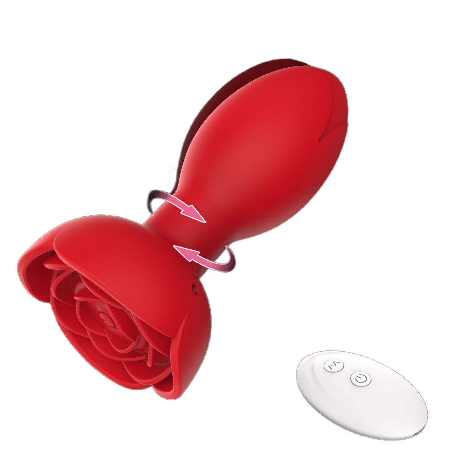 App / Wireless Remote Control 360 ° Rotating Rose Anal Vibrator-EROSREALM