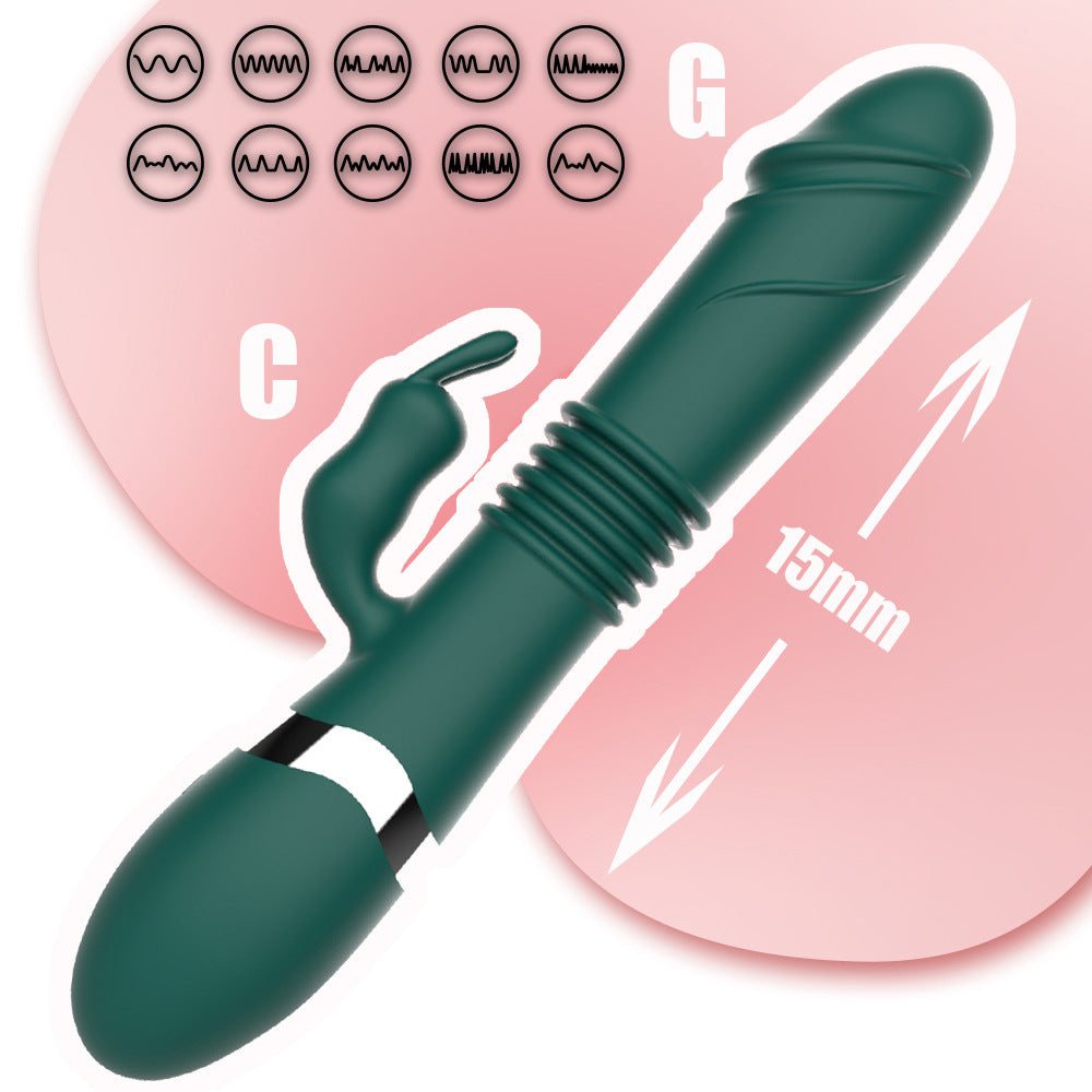 2-in-1 Thrusting G-spot Vibrator-EROSREALM