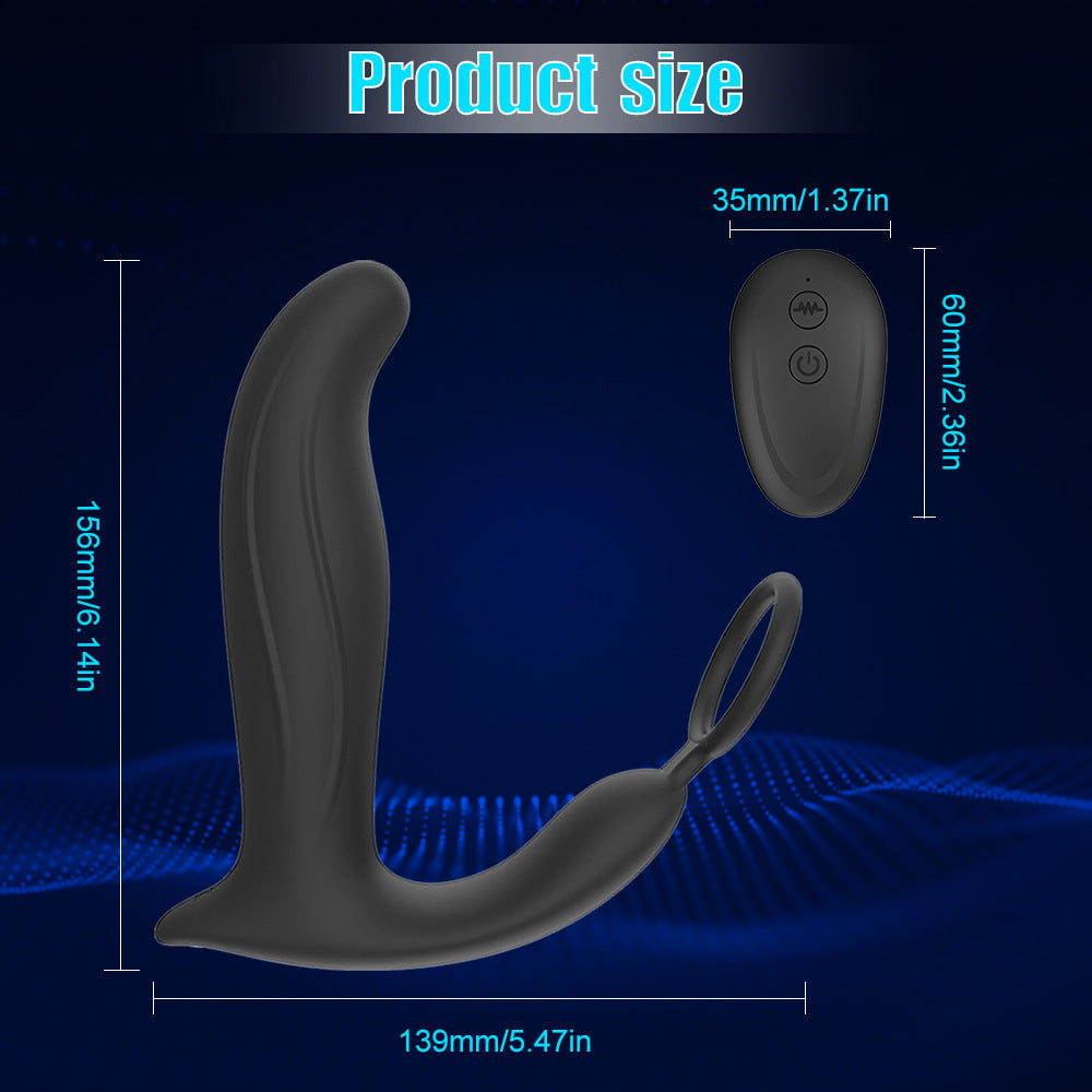 3-in-1 Wiggling Thrusting & Vibrating Prostate Massager-EROSREALM