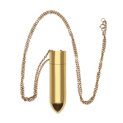 Metal Mini Bullet Necklace Vibrator-EROSREALM