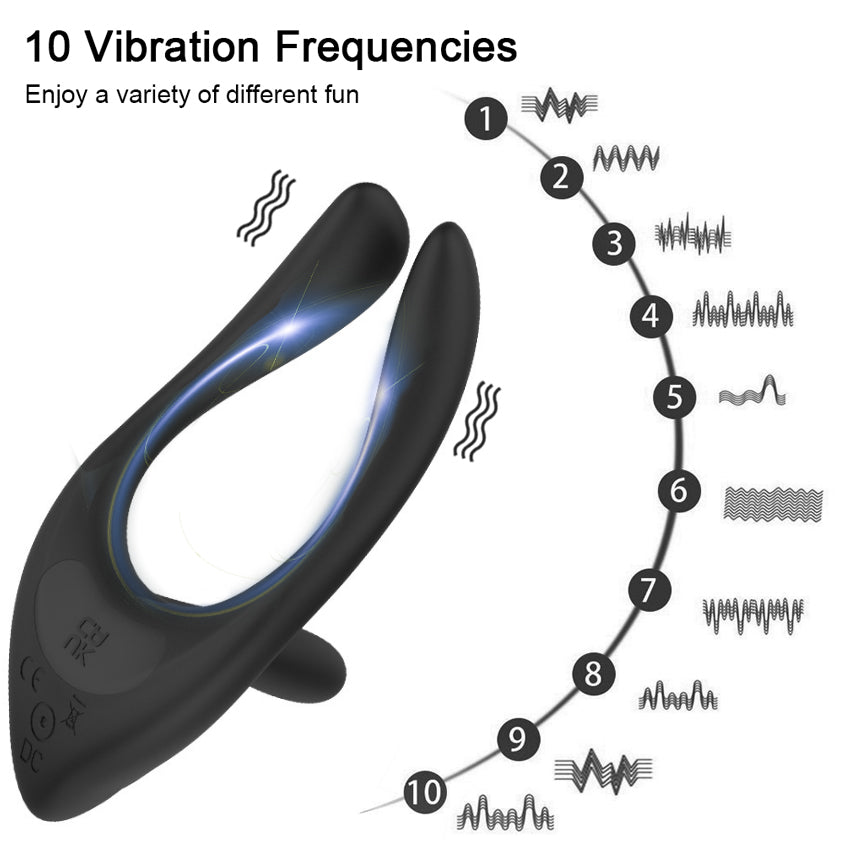 Vibrating Cock Ring Prostate Massager Male Delayed Ejaculation-EROSREALM