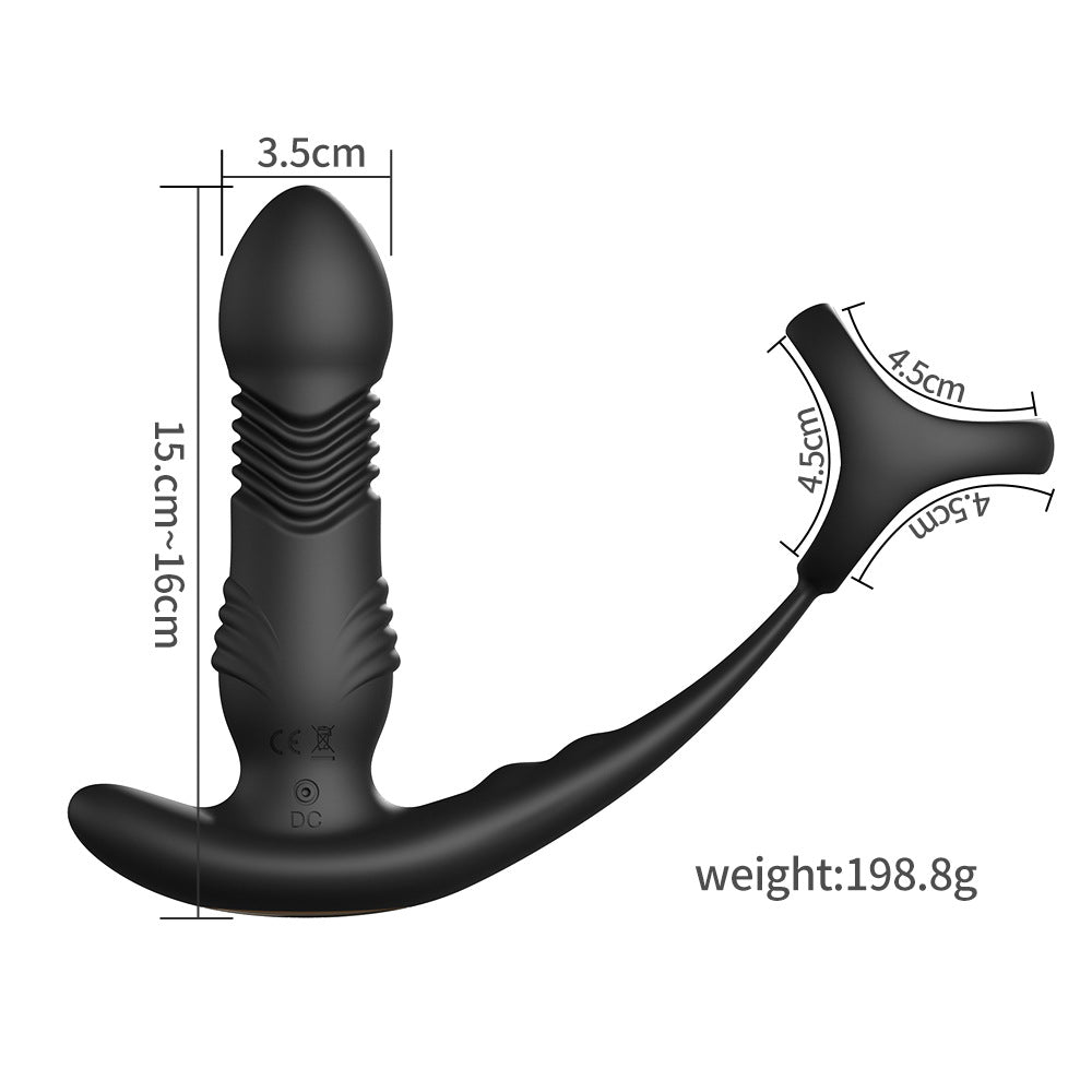 Telescopic Vibration Prostate Massager & Triple Ring-EROSREALM