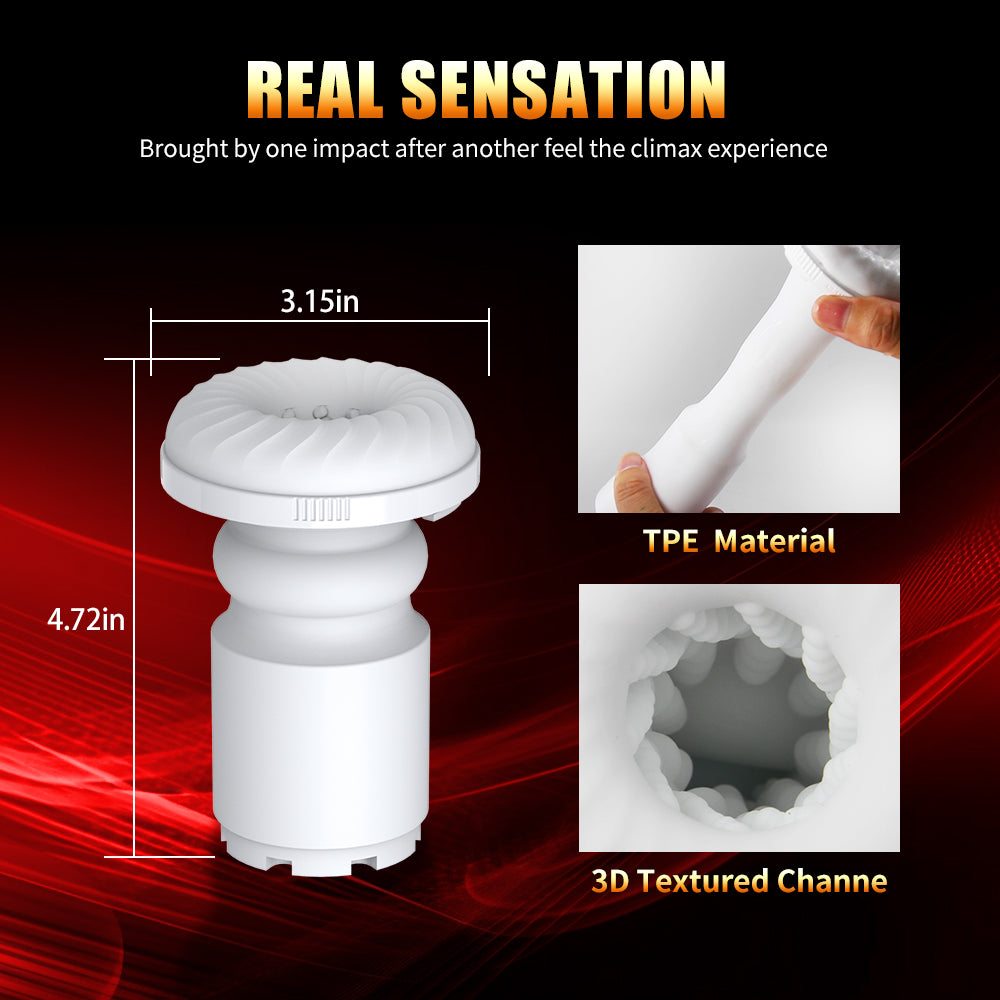 Blaster Waterproof Telescopic Vibrating Penis Stroker-EROSREALM