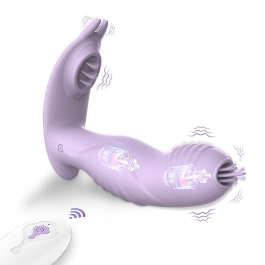 3-in-1 Remote Control Wearable Tongue-licking Panty Vibrator-EROSREALM