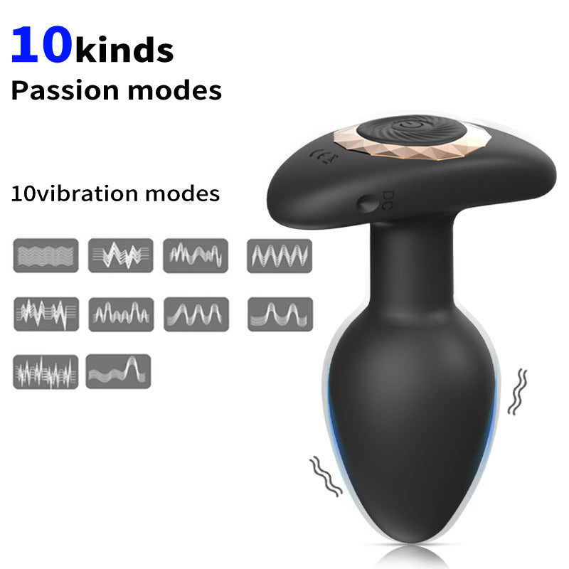 Wireless Remote Control 10 Modes Vibrating Butt Plug-EROSREALM