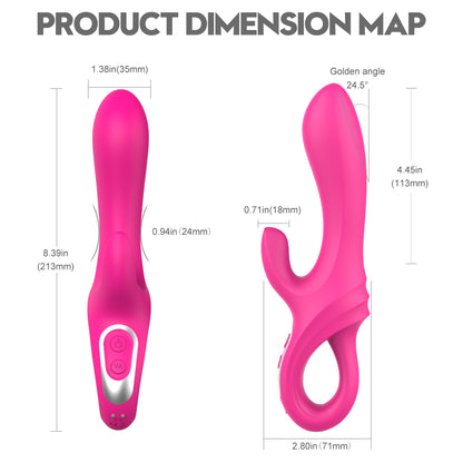 Daggers Dual-motor 9 Vibration Rabbit Vibrator-EROSREALM