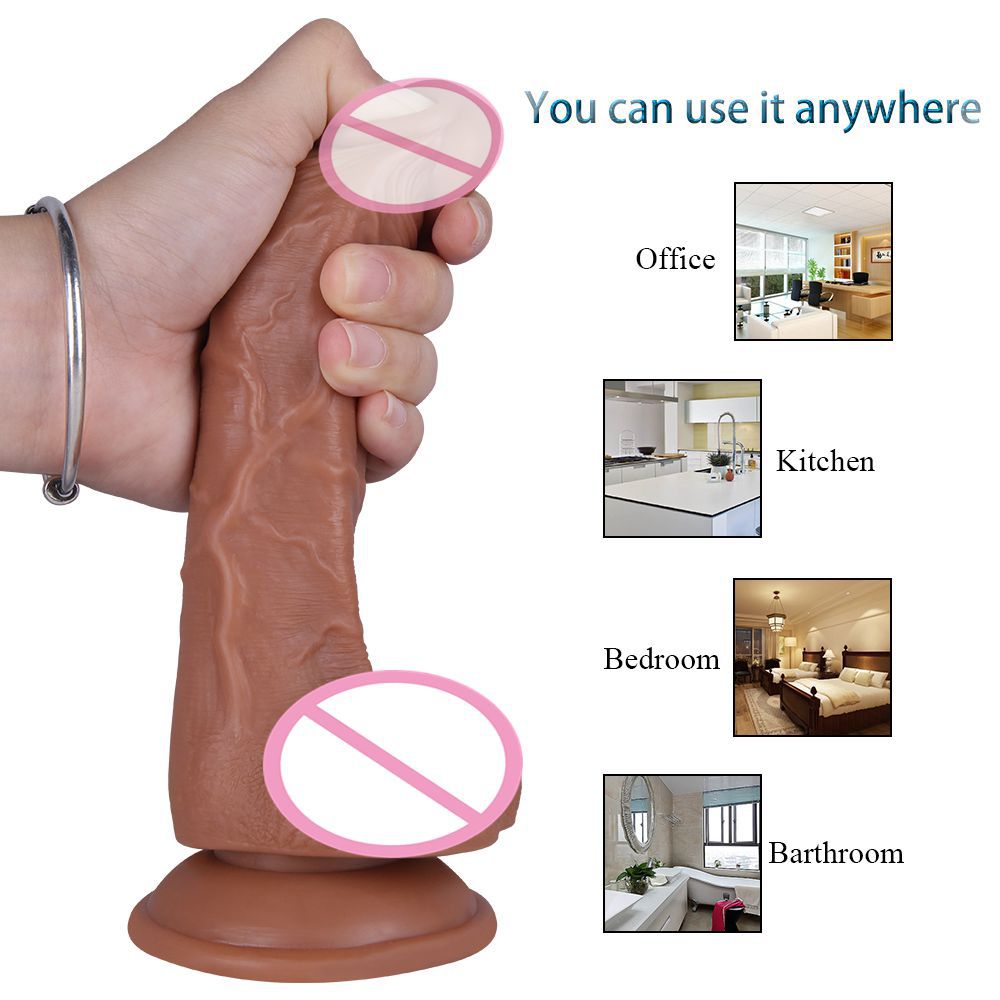 TPE Non-electric Realistic Dildo Ultra-Soft Huge Dildos with Balls-EROSREALM