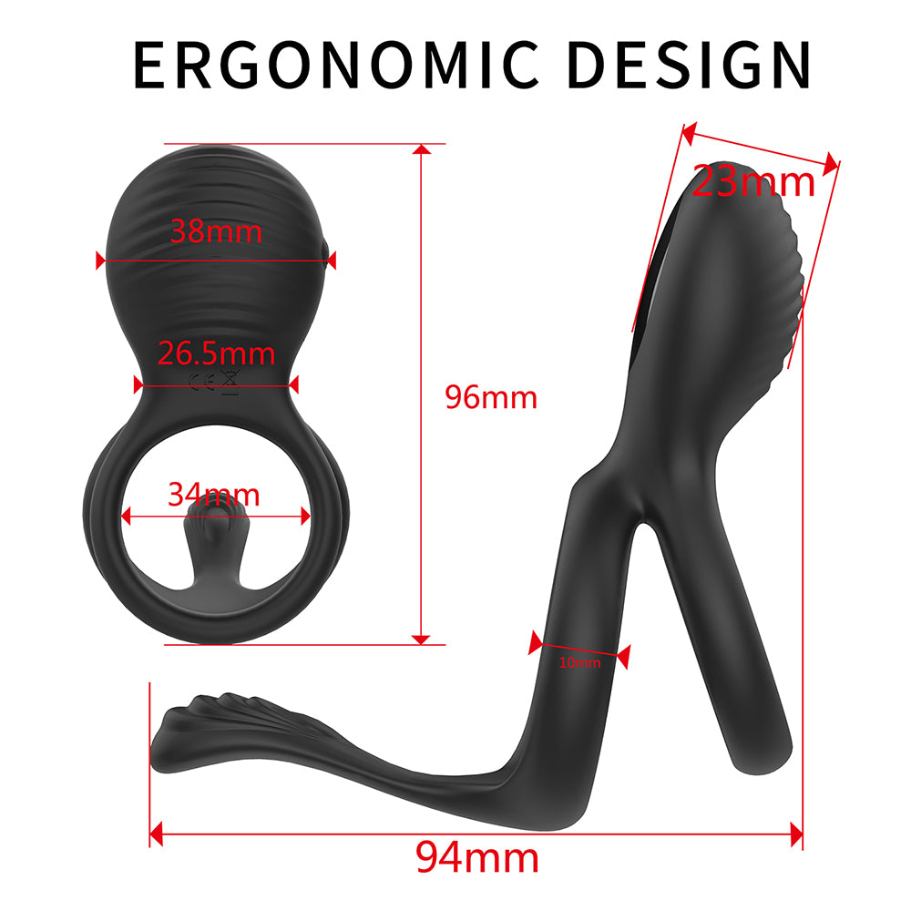 Wireless Remote Control Vibration Penis Ring & Clit Stimulator-EROSREALM