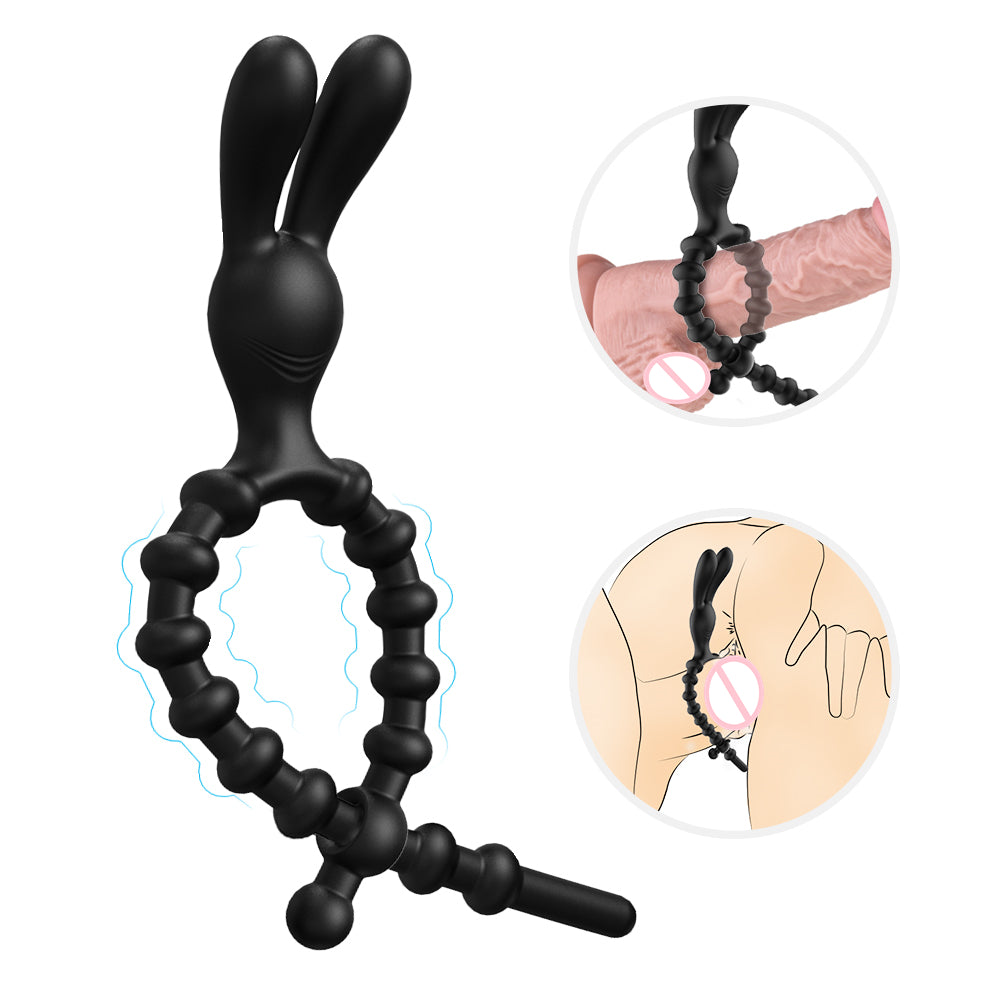 Rabbit Adjustable Cock Ring Delayed Ejaculation Ring-EROSREALM