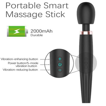 Powerful Large Female Masturbation Massage Stick Silicone Charging Orgasm Stimulation-EROSREALM