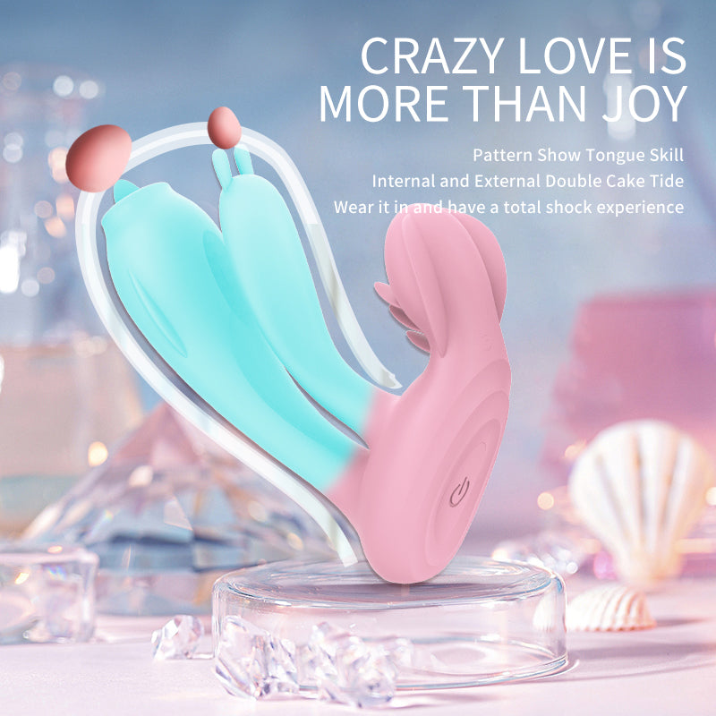 App Remote Control Tongue-licking Invisible G-spot Vibrator & Anal Vibrator-EROSREALM