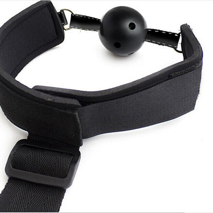 Breathable Ball Gag with Cuffs. BDSM Set for Couples-EROSREALM