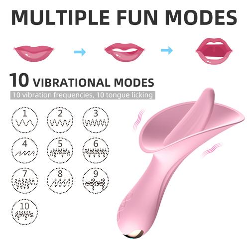 Pink Flower Toy Tongue Licking Vibrator-EROSREALM