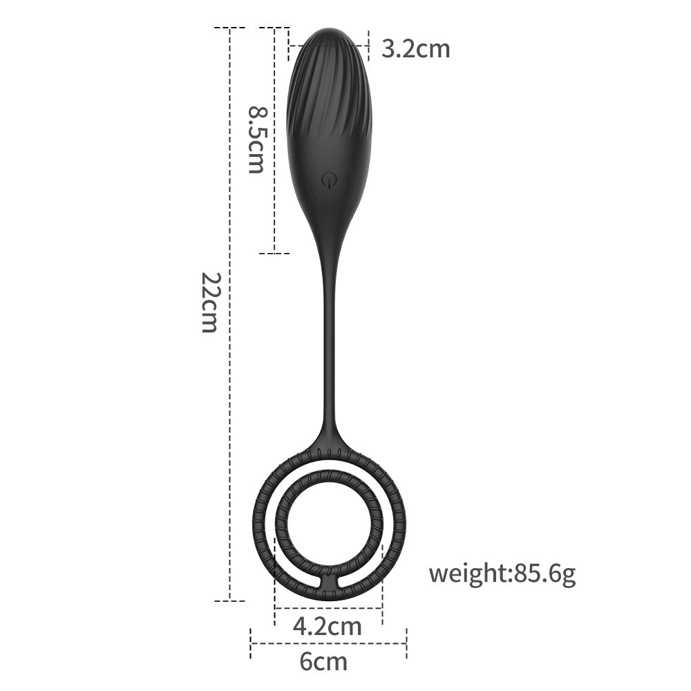 Wireless Remote Control Egg Vibrator With Penis Rings-EROSREALM