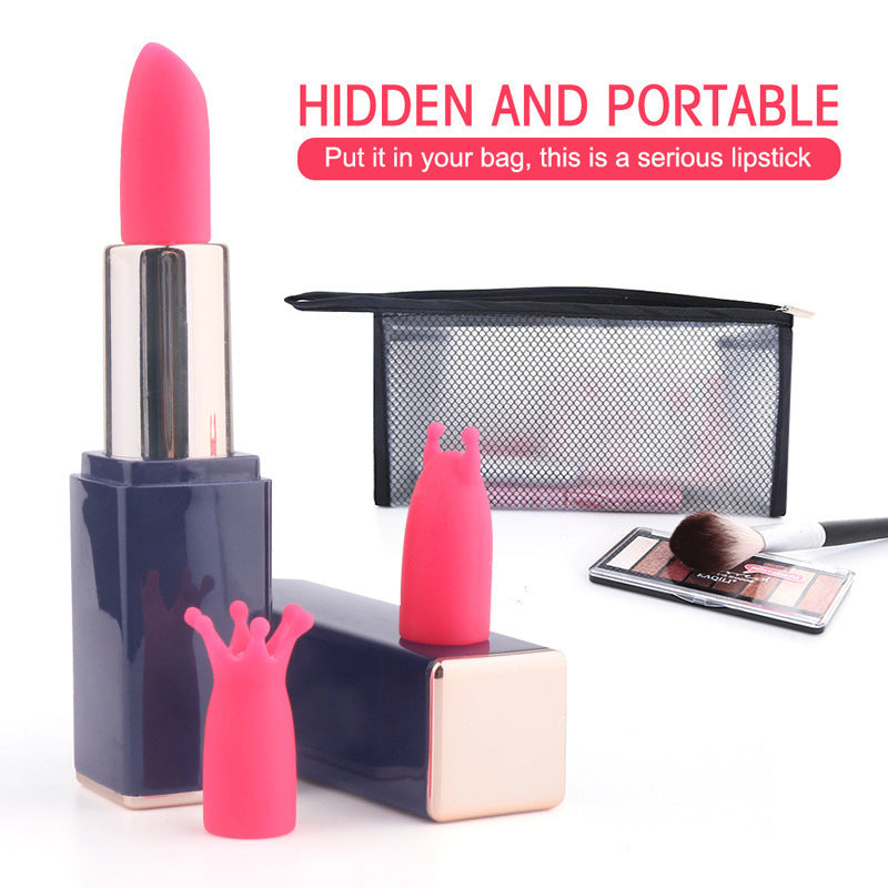 Rechargeable Multi Frequency Vibrating Lipstick Mini Egg Jumping Convertible-EROSREALM