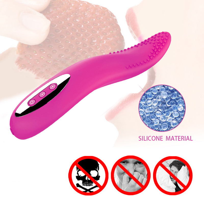 Tongue Licking G-spot Vibrator Vaginal Clitoral Stimulator Dildo-EROSREALM