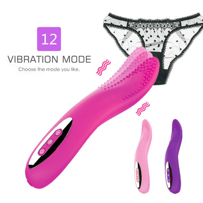 Tongue Licking G-spot Vibrator Vaginal Clitoral Stimulator Dildo-EROSREALM