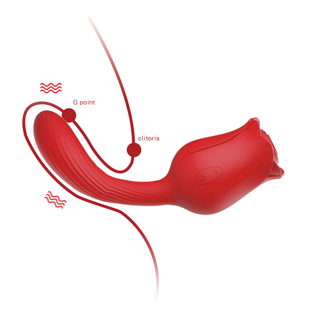 Bendable Rose Vibrator. G-spot Clitoral Stimulators-EROSREALM