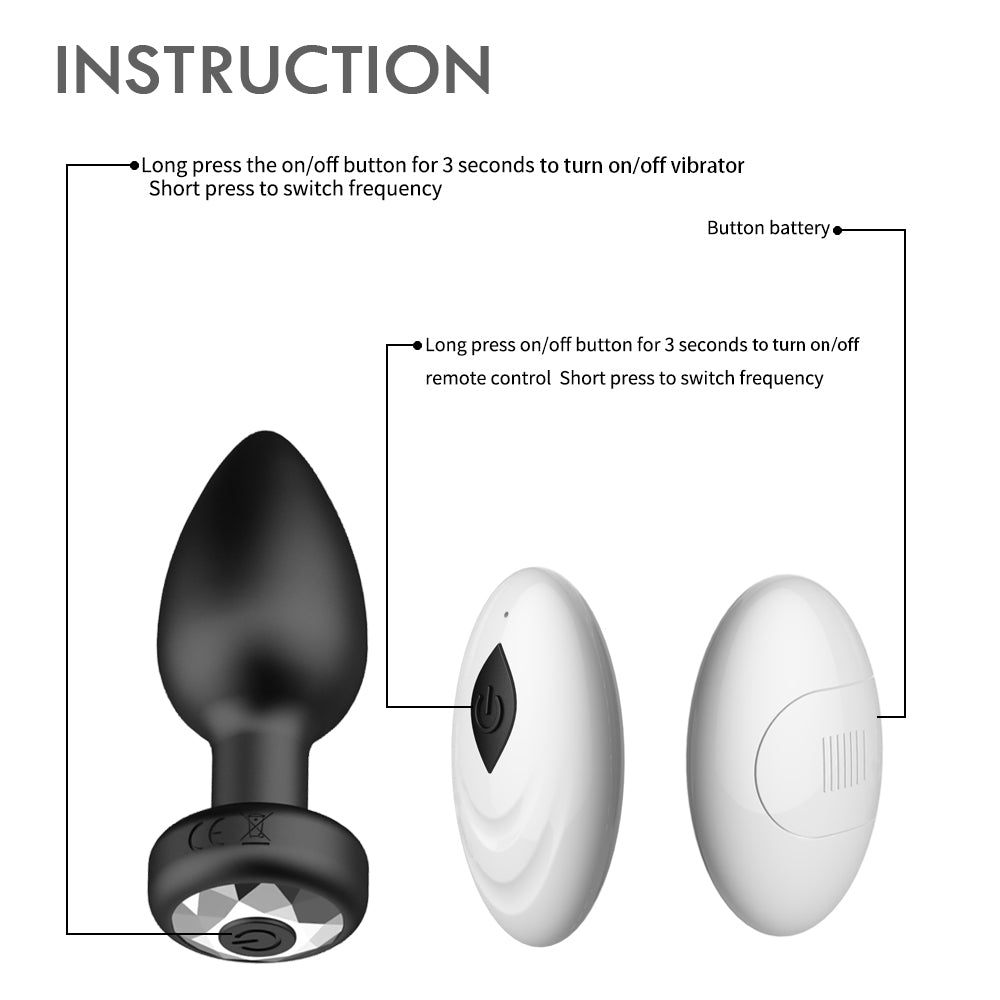 Wireless Remote Control Anal Plug Prostate Orgasm Massager Adult Sex Toy-EROSREALM