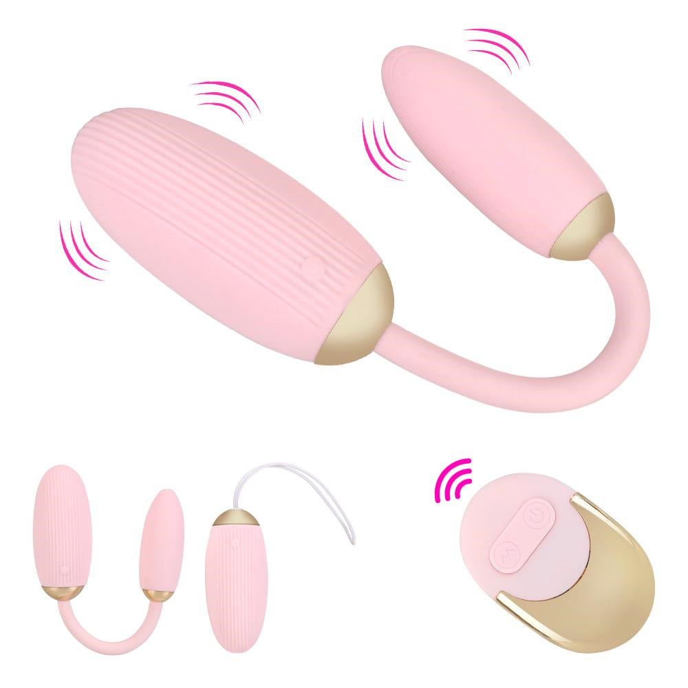 Double Head 10 Frequency Vibrating Eggs With Remote Control-EROSREALM