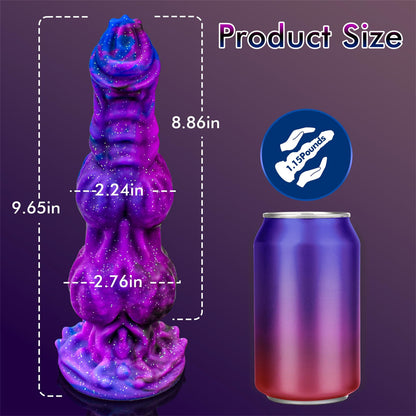 9.6 Inches Monster Dildo Fantasy Horse Dildo With 2 Big Knots And Strong Suction Cup-EROSREALM