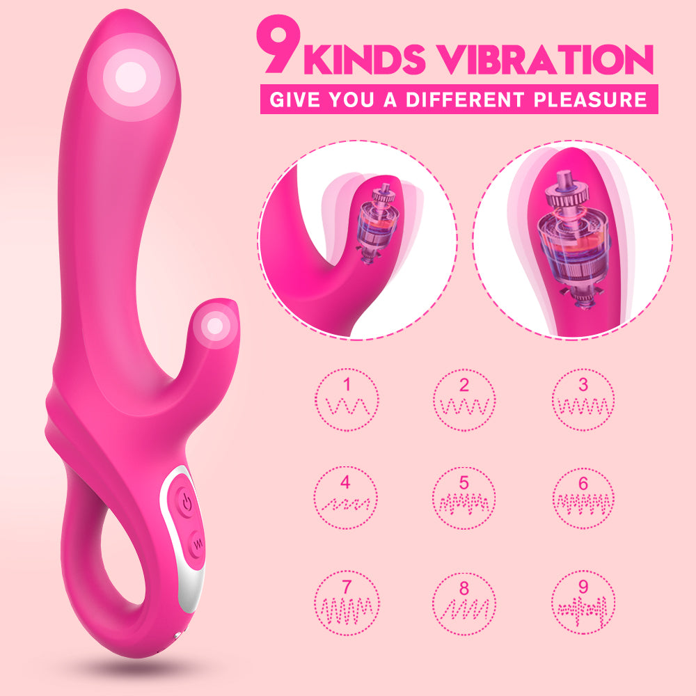 Daggers Dual-motor 9 Vibration Rabbit Vibrator-EROSREALM