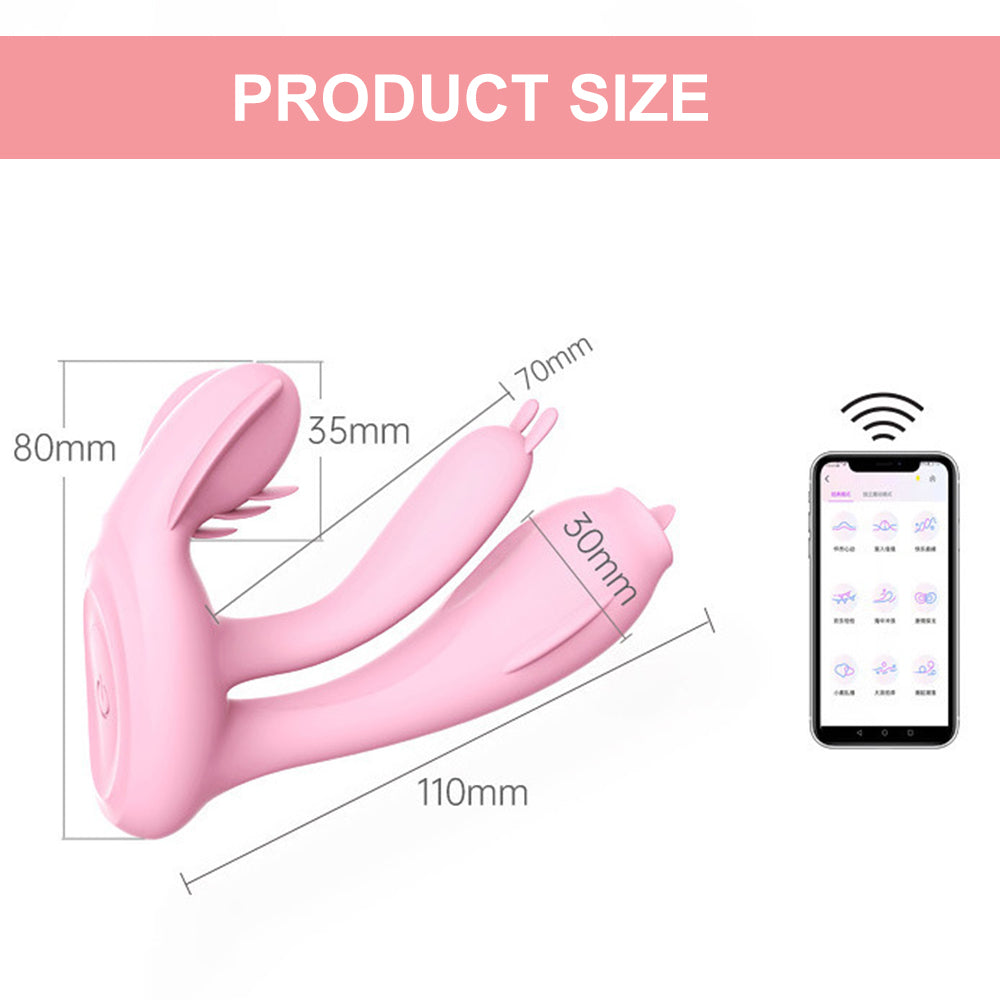 App Remote Dildo Vibrator G Spot Tongue Licking Orgasm Masturbator For Woman-EROSREALM