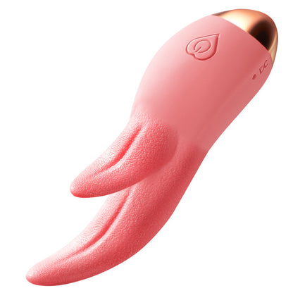 Double Tongue Heating And Licking Vibrator-EROSREALM