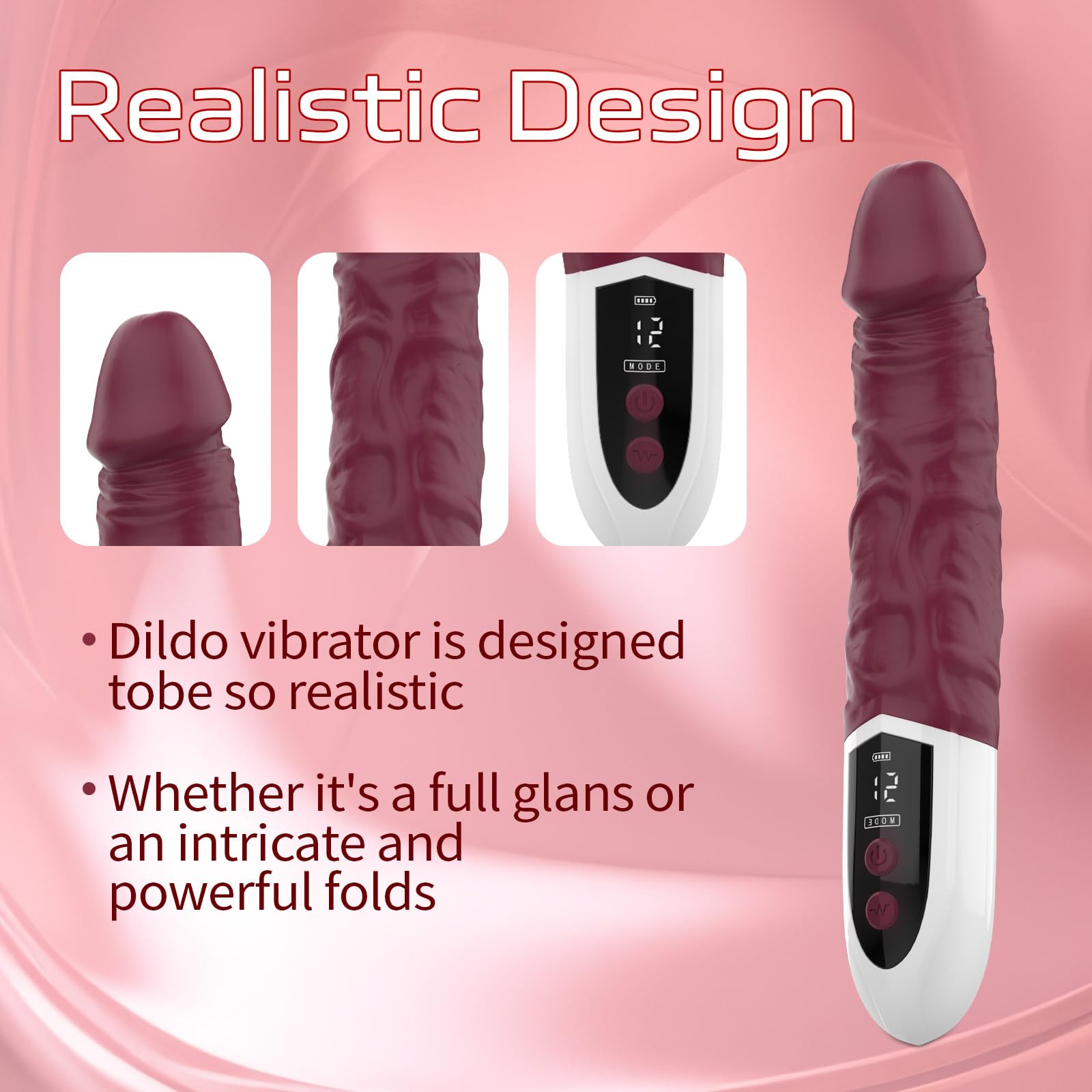 Stout Led Display Dildo Vibrator-EROSREALM