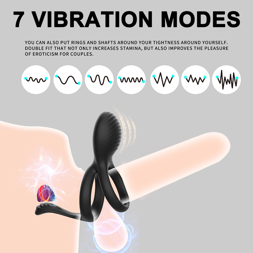 Wireless Remote Control Vibration Penis Ring & Clit Stimulator-EROSREALM