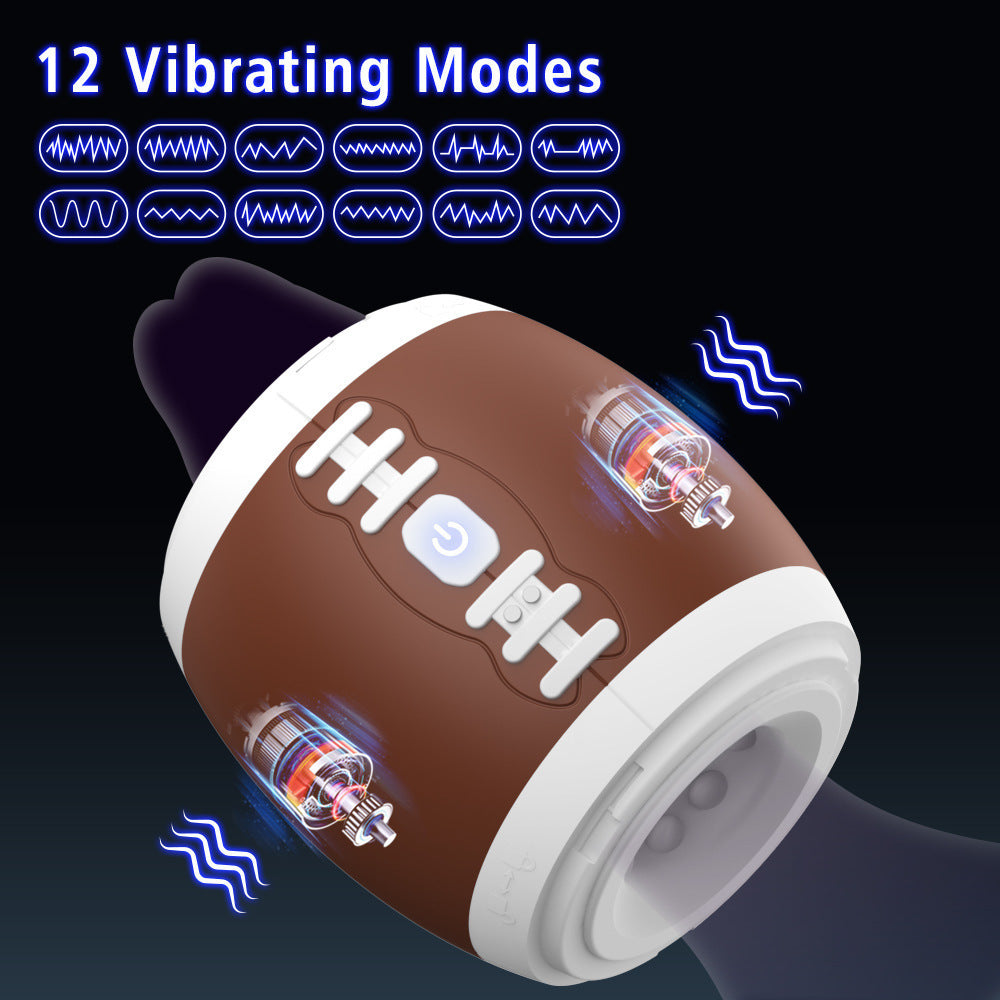 Rugby Cup - 10 Frequency Vibration Male Masturbator-EROSREALM