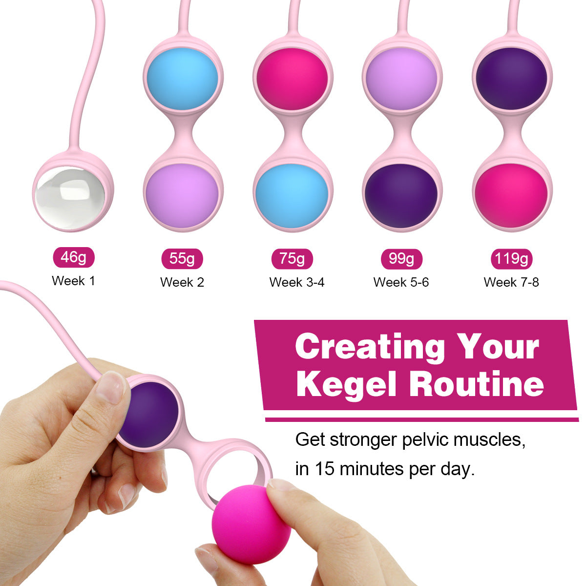 Different Weight Kegel Ball 5 Pieces Set-EROSREALM