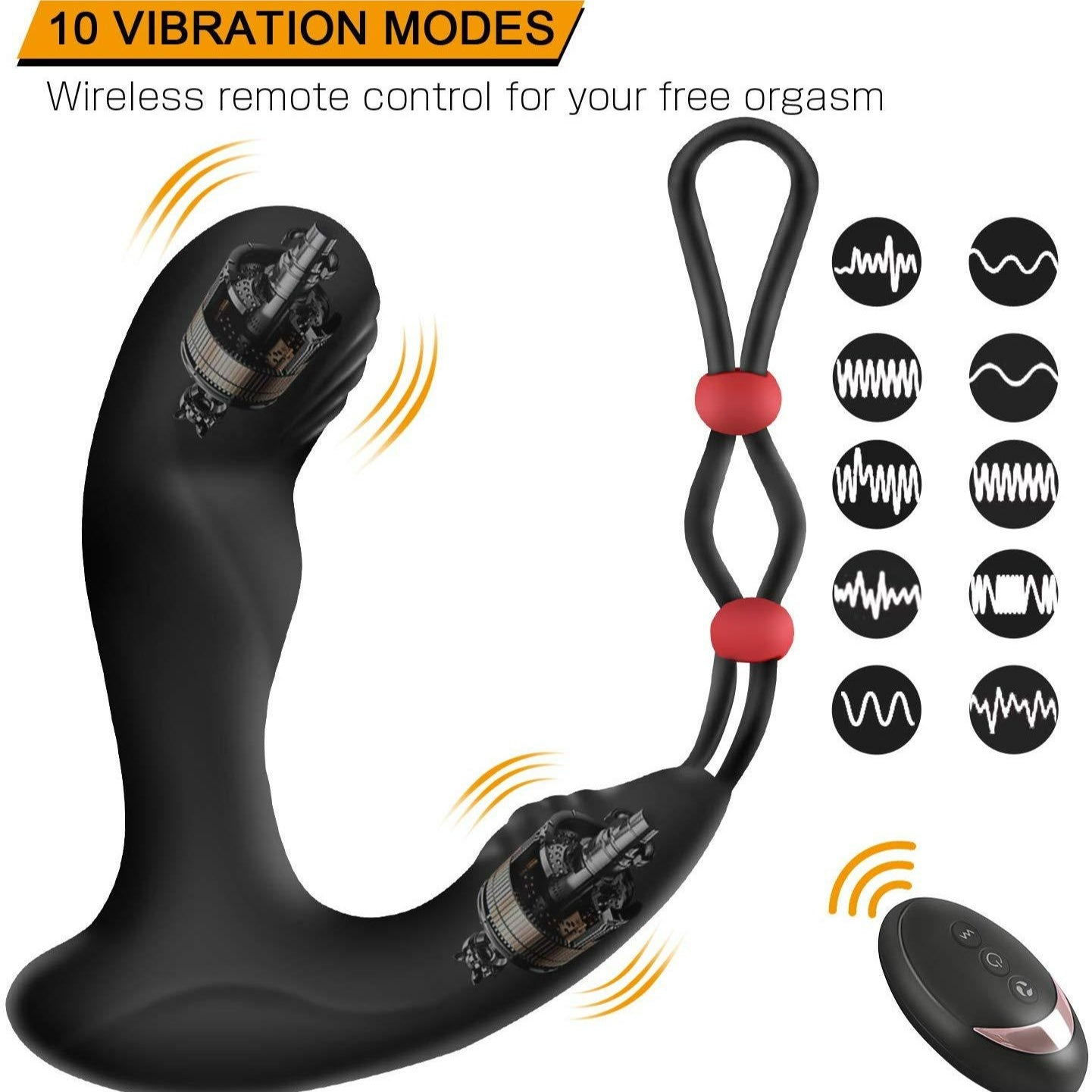 Anal Plug Remote Control Prostate Massager With 9-frequency Vibrating-EROSREALM