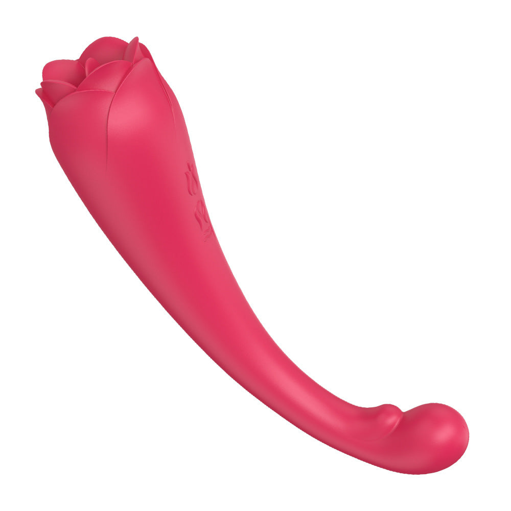 Rose Wand Massager USB Rechargeable Rose Toy with Tongue-EROSREALM