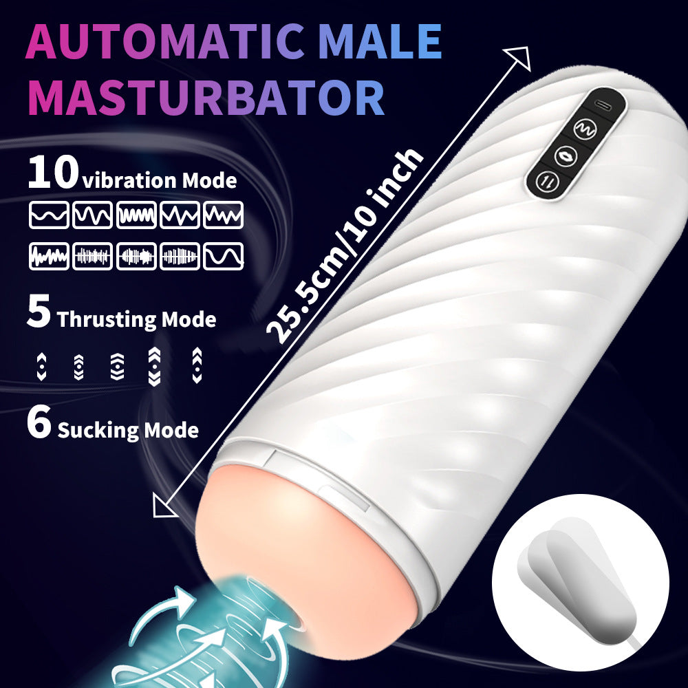 3-in-1 Thrusting Sucking Vibration Masturbation Cup-EROSREALM