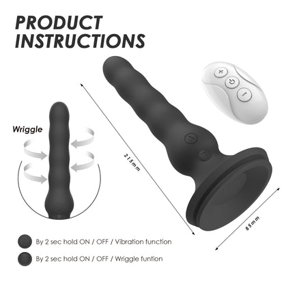 Wireless Remote Control Wiggling & Vibrating Anal Beads-EROSREALM