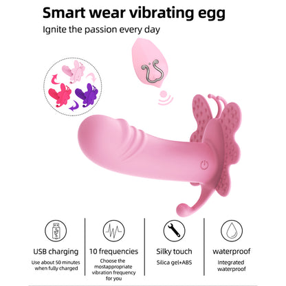 Wireless Remote Control Butterfly Panty Vibrator-EROSREALM